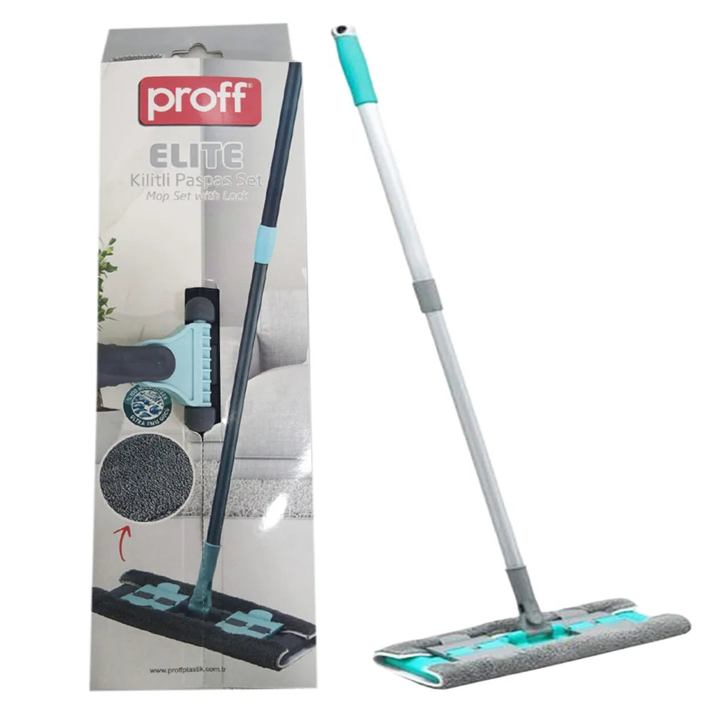 Set Curatare Pardoseli DeepFresh: Mop + 2 Pachete Servetele Mop cu Otet si Bicarbonat, Sapun alb