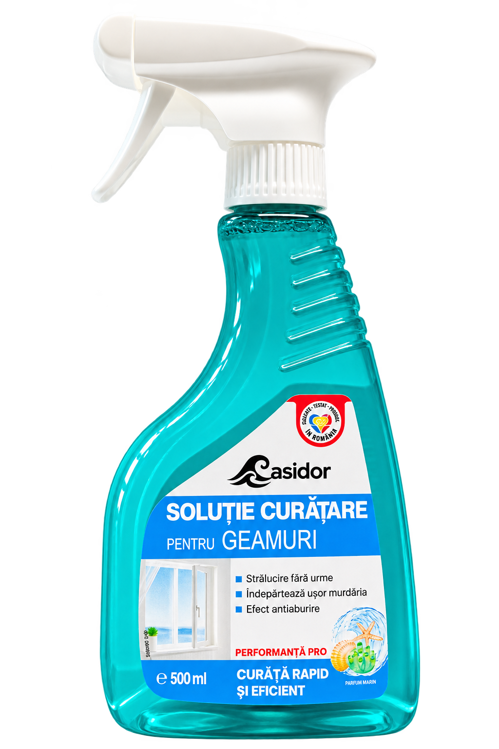 Soluție Casidor pentru geamuri, 500 ml