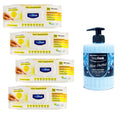 Pachet Servetele Umede Multisuprafete cu Bicarbonat si Otet Deep Fresh Lamaie 4x100buc + 1 Sapun Lichid Deep Fresh Blue Orchid 500