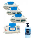Pachet Curatenie Servetele Umede Multisuprafete cu Bicarbonat si Otet Deep Fresh 4x100buc + 1 Sapun Lichid Deep Fresh Blue Orchid 500 ml